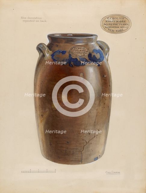 Jar, c. 1936. Creator: Charles Caseau.