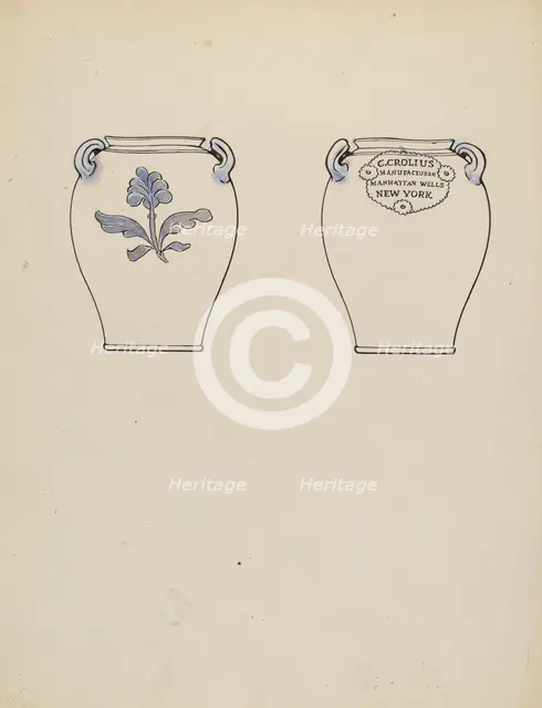 Jar, c. 1936. Creator: Charles Caseau.