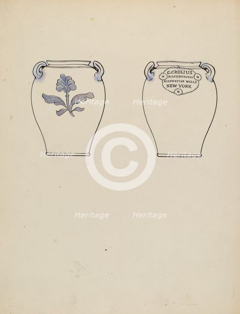 Jar, c. 1936. Creator: Charles Caseau.