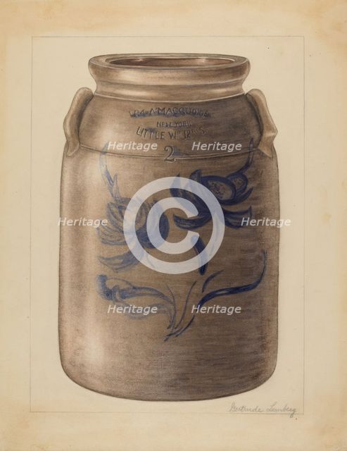 Jar, c. 1936. Creator: Gertrude Lemberg.