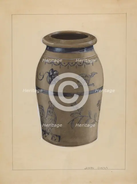 Jar, c. 1936. Creator: John Dana.