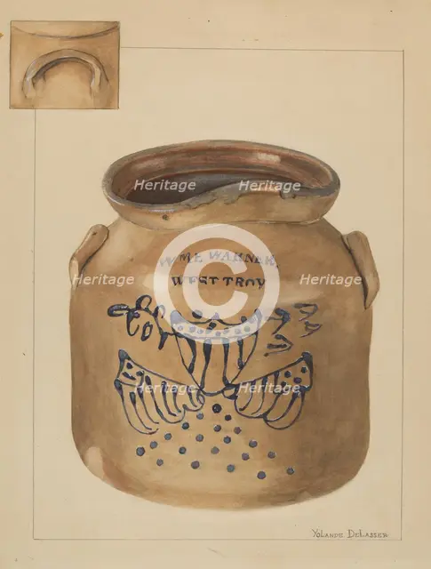Jar, c. 1936. Creator: Yolande Delasser.