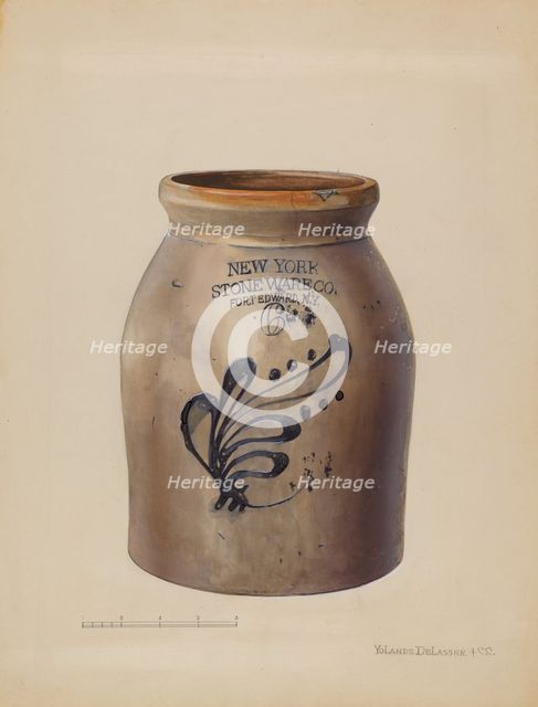 Jar, c. 1936. Creator: Yolande Delasser.