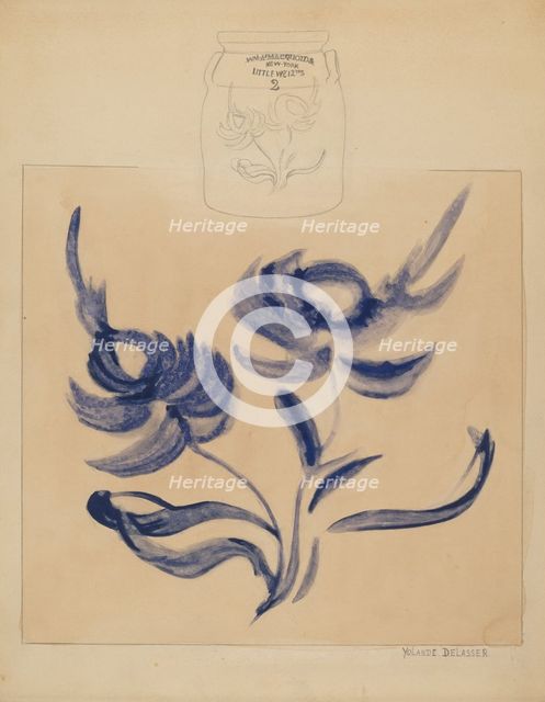 Jar, c. 1936. Creator: Yolande Delasser.