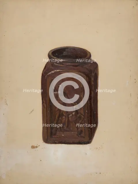 Jar, c. 1937. Creator: C.W. Perky.