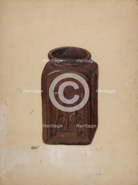 Jar, c. 1937. Creator: C.W. Perky.