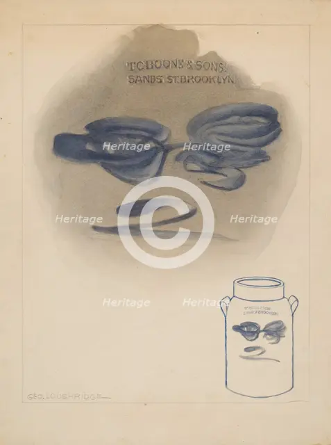 Jar, c. 1937. Creator: George Loughridge.