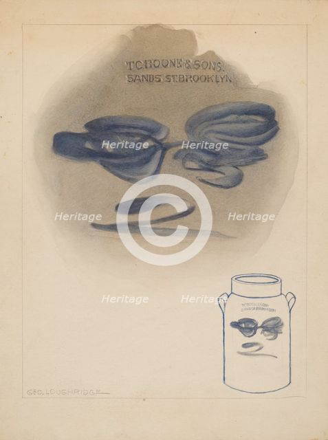 Jar, c. 1937. Creator: George Loughridge.