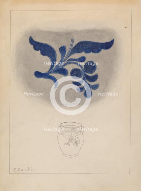 Jar, c. 1937. Creator: Giacinto Capelli.