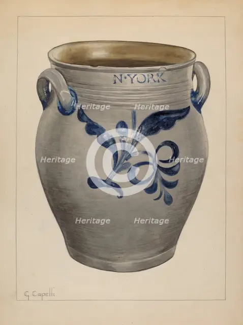 Jar, c. 1937. Creator: Giacinto Capelli.