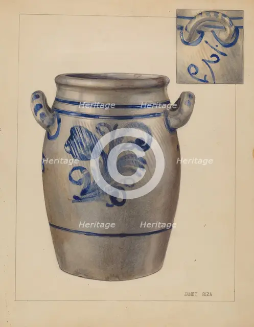 Jar, c. 1937. Creator: Janet Riza.