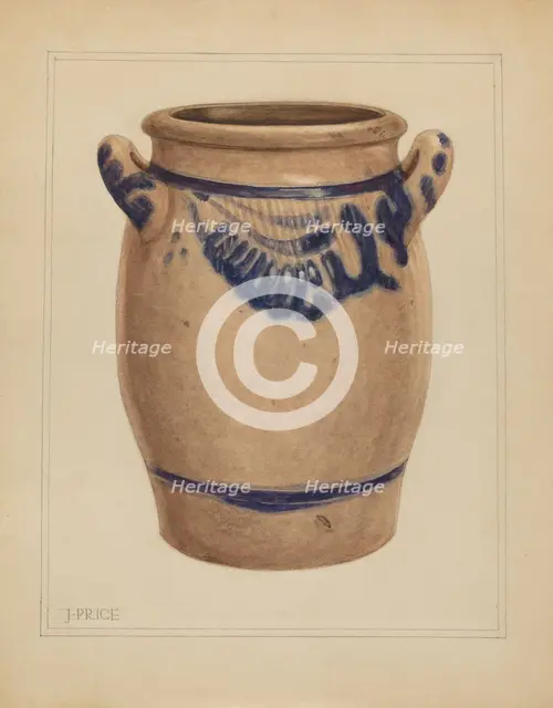 Jar, c. 1937. Creator: Jessica Price.