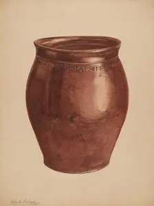 Jar, c. 1937. Creator: Yolande Delasser