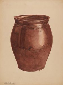Jar, c. 1937. Creator: Yolande Delasser