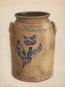 Jar, c. 1937. Creator: Yolande Delasser