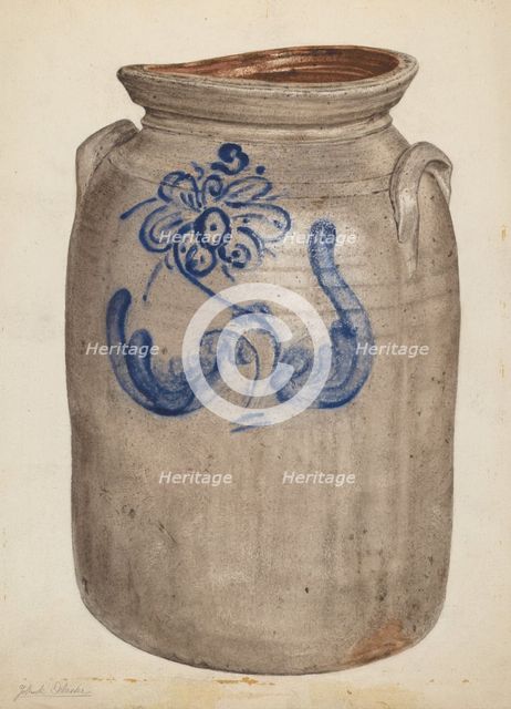Jar, c. 1937. Creator: Yolande Delasser.