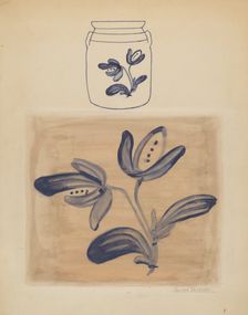 Jar, c. 1937. Creator: Yolande Delasser
