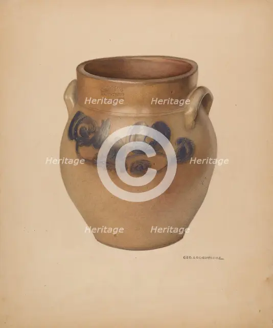 Jar, c. 1938. Creator: George Loughridge.