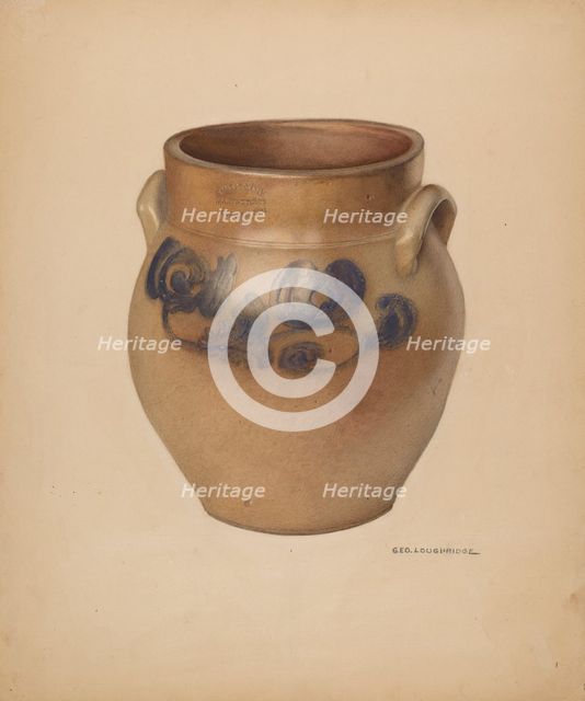 Jar, c. 1938. Creator: George Loughridge.