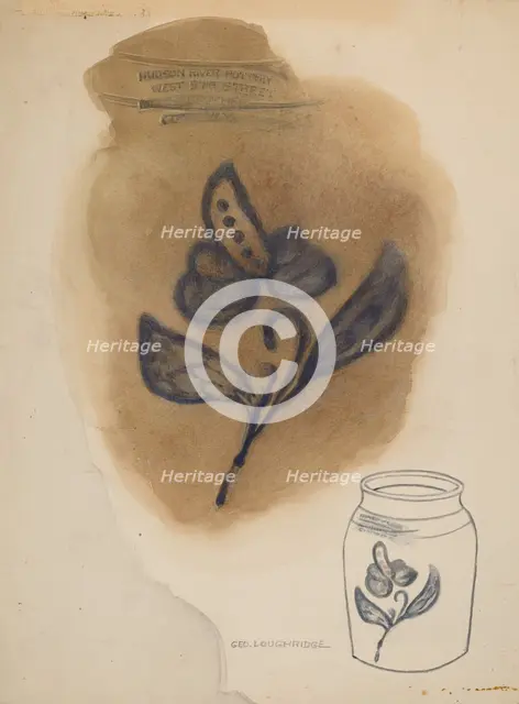 Jar, c. 1938. Creator: George Loughridge.