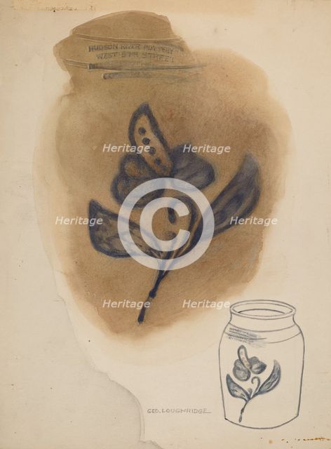 Jar, c. 1938. Creator: George Loughridge.