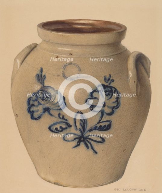 Jar, c. 1938. Creator: George Loughridge.