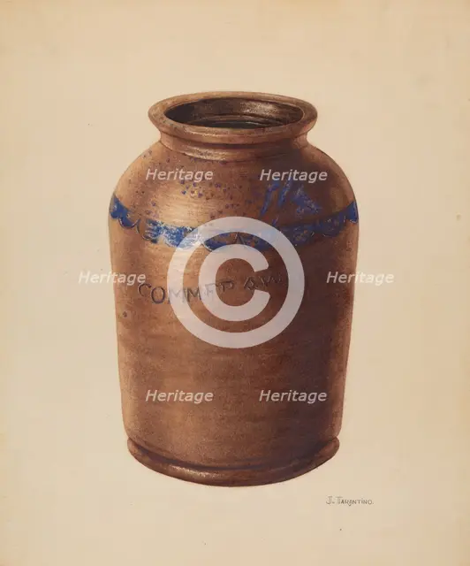 Jar, c. 1938. Creator: John Tarantino.