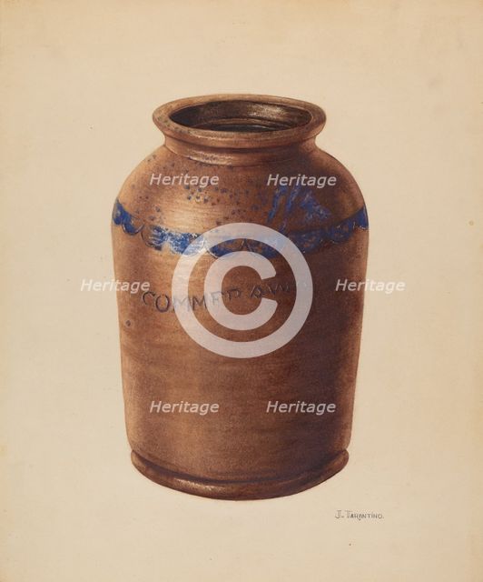 Jar, c. 1938. Creator: John Tarantino.