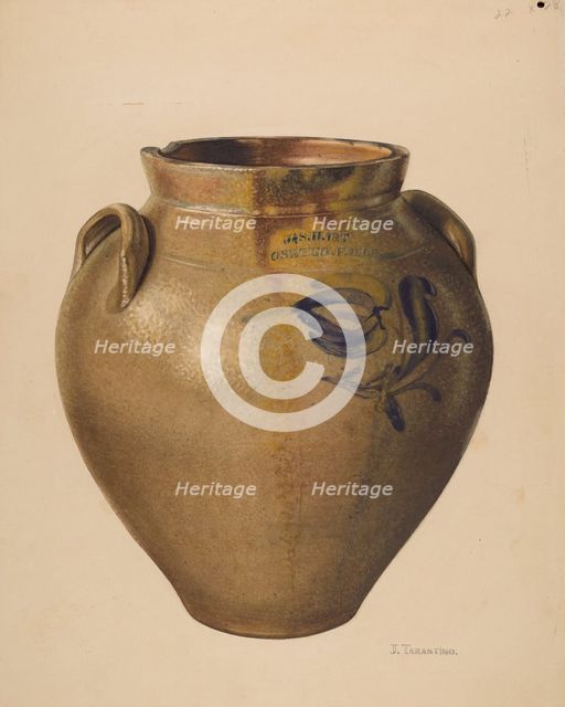 Jar, c. 1938. Creator: John Tarantino.