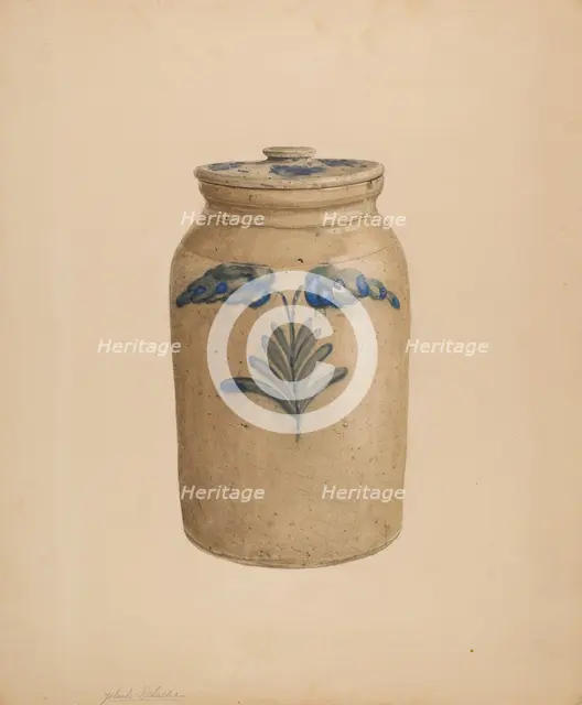 Jar, c. 1938. Creator: Yolande Delasser.