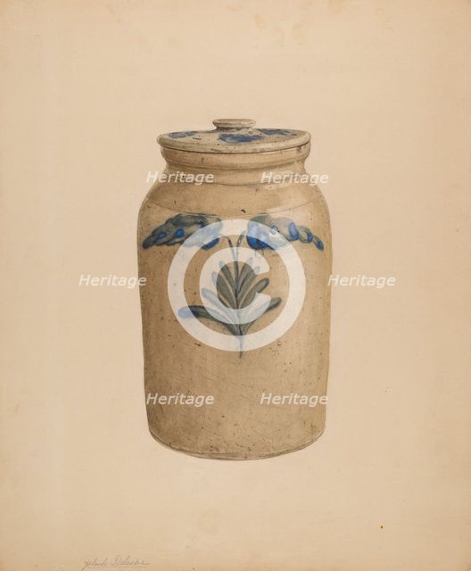 Jar, c. 1938. Creator: Yolande Delasser.