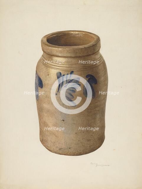 Jar, c. 1939. Creator: Carl Buergerniss.