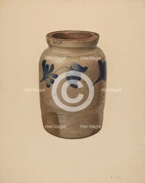 Jar, c. 1939. Creator: Elsie Wein.
