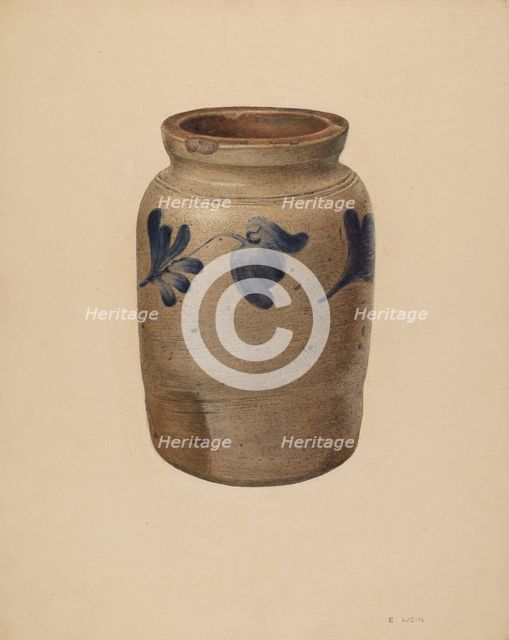 Jar, c. 1939. Creator: Elsie Wein.