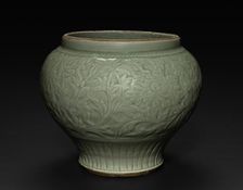 Jar: Celadon Ware, Ming dynasty (1368-1644). Creator: Unknown