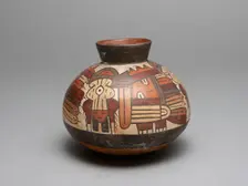 Jar Depicting Abstract Bird with Trophy Head, 180 B.C./A.D. 500. Creator: Unknown
