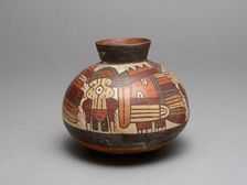 Jar Depicting Abstract Bird with Trophy Head, 180 B.C./A.D. 500. Creator: Unknown
