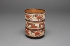 Jar Depicting Rows of Macaws and Abstract Stepped Motif, 180 B.C./A.D. 500. Creator: Unknown