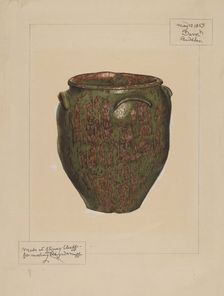 Jar: For Salt, Meat, or Lard, c. 1939. Creator: Margaret Gordon