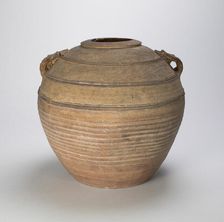 Jar (Hu) with Two Loop Handles, Western Han dynasty (206 B.C.-A.D. 9), 1st century B.C. Creator: Unknown