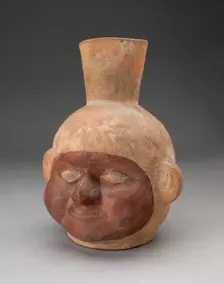 Jar in Form of a Human Head with Large Cheeks, 100 B.C./A.D. 500. Creator: Unknown