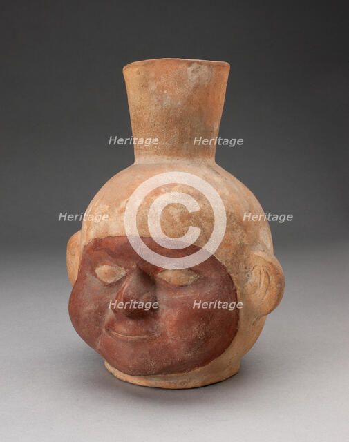 Jar in Form of a Human Head with Large Cheeks, 100 B.C./A.D. 500. Creator: Unknown.