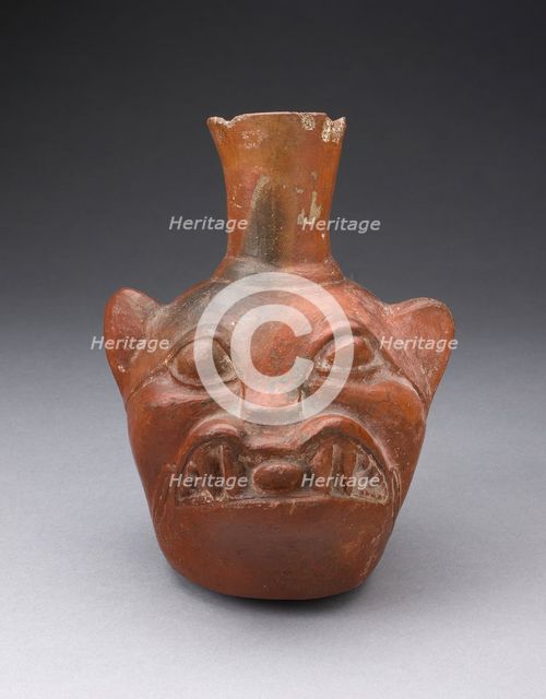 Jar in the Form of a Jaguar Head, A.D. 700/1000. Creator: Unknown.