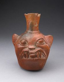 Jar in the Form of a Jaguar Head, A.D. 700/1000. Creator: Unknown