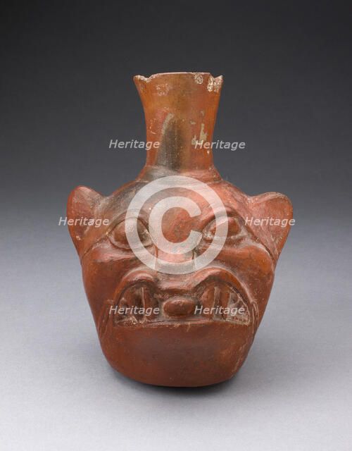 Jar in the Form of a Jaguar Head, A.D. 700/1000. Creator: Unknown.