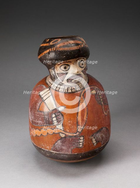 Jar in the Form of a Warrior Holding a Sling and Club, 180 B.C./A.D. 500. Creator: Unknown.