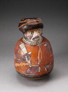 Jar in the Form of a Warrior Holding a Sling and Club, 180 B.C./A.D. 500. Creator: Unknown