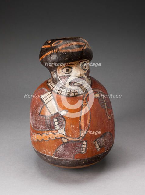 Jar in the Form of a Warrior Holding a Sling and Club, 180 B.C./A.D. 500. Creator: Unknown.