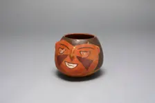 Jar in the Form of an Abstract Human Head, Probably a Trophy Head, 180 B.C./A.D. 500. Creator: Unknown