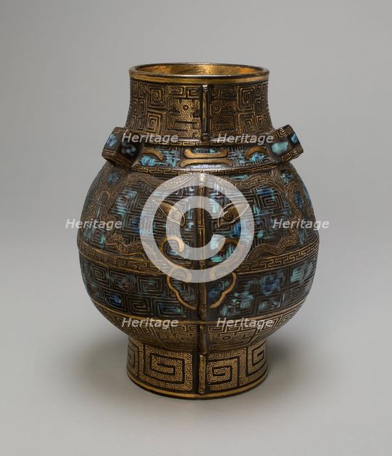 Jar in the Form of Ancient Bronze Vessel, Qing dynasty, Qianlong reign (1736-1795). Creator: Unknown.